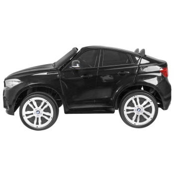 BMW X6M XXL dla 2 dzieci Czarny SUV + Pilot + Ekoskóra